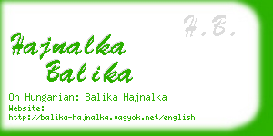 hajnalka balika business card